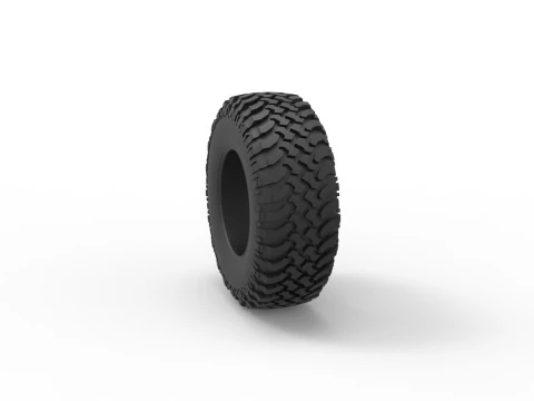 Tire of Uphill Sand Racing Dragster Scale 1 to 25 3D Print Model