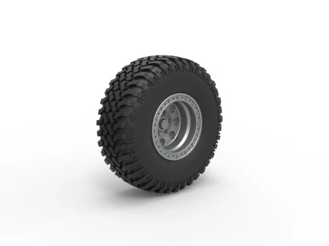 Wheel of Uphill Sand Racing Dragster Scale 1 to 25 3D Print Model