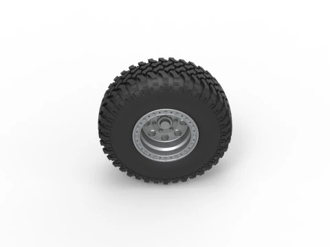Wheel of Uphill Sand Racing Dragster Scale 1 to 25 3D Print Model