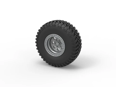 Wheel of Uphill Sand Racing Dragster Scale 1 to 25 3D Print Model