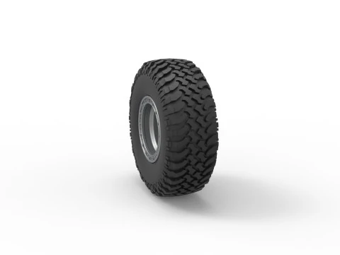 Wheel of Uphill Sand Racing Dragster Scale 1 to 25 3D Print Model