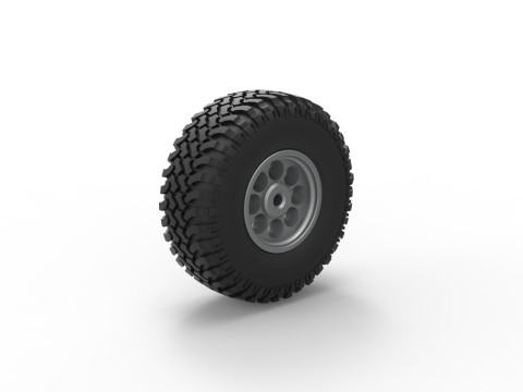 Wheel of Uphill Sand Racing Dragster Scale 1 to 25 3D Принт Модель