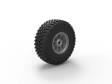 Wheel of Uphill Sand Racing Dragster Scale 1 to 25 3D Print Model