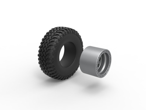 Wheel of Uphill Sand Racing Dragster Scale 1 to 25 3D Принт Модель