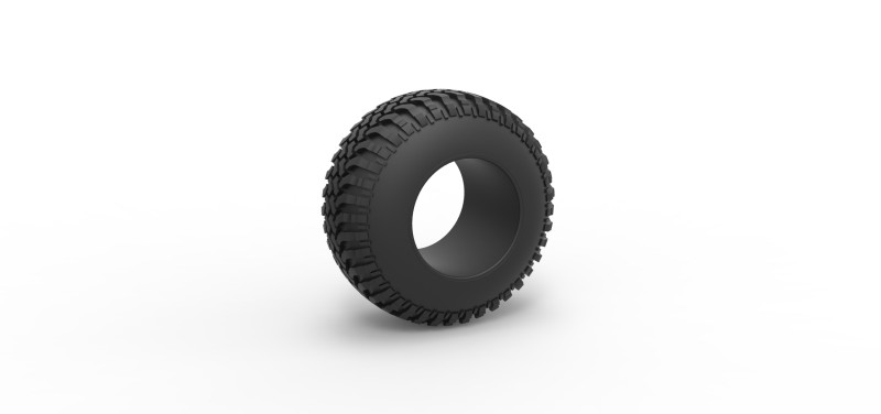 Offroad tire 133 Scale 1 to 25 Modello di stampa 3D .c4d .max .obj .3ds .fbx .stl .blend 