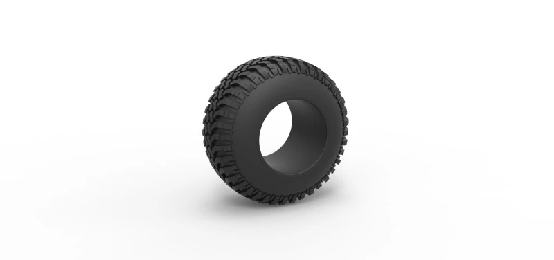 Offroad tire 133 Scale 1 to 25 3D Print Model .c4d .max .obj .3ds .fbx .stl .blend 