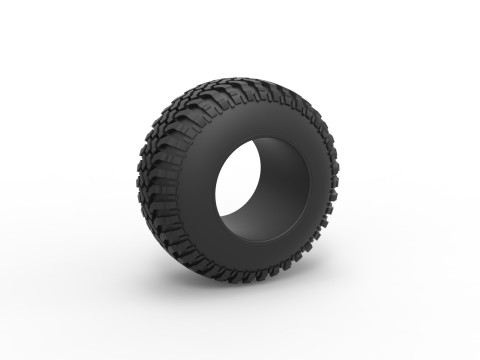 Offroad tire 133 Scale 1 to 25 3D Print Model