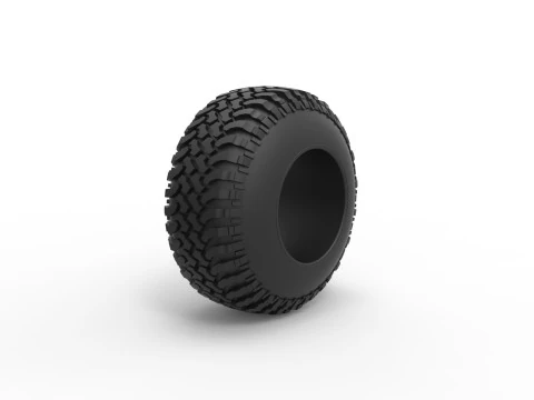 Offroad tire 133 Scale 1 to 25 3D Print Model
