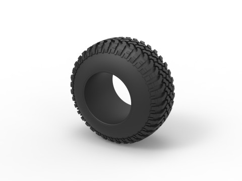Offroad tire 133 Scale 1 to 25 Modello di stampa 3D
