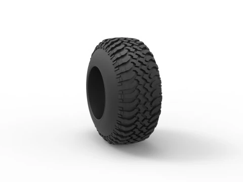 Offroad tire 133 Scale 1 to 25 3D Print Model