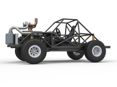 Uphill Sand Racing Dragster Base Scale 1 to 25 3D प्रिंट मॉडल