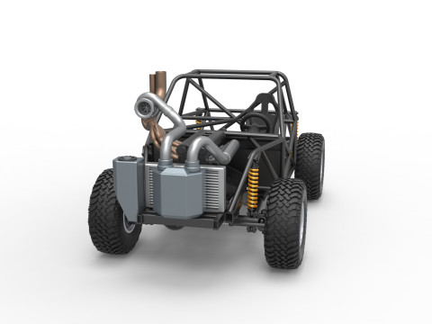 Uphill Sand Racing Dragster Base Scale 1 to 25 3D प्रिंट मॉडल
