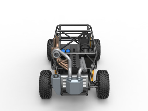 Uphill Sand Racing Dragster Base Scale 1 to 25 3D प्रिंट मॉडल