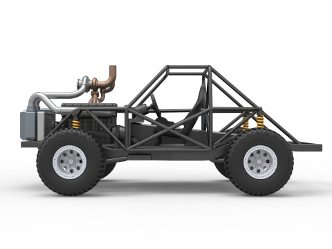 Uphill Sand Racing Dragster Base Scale 1 to 25 3D प्रिंट मॉडल