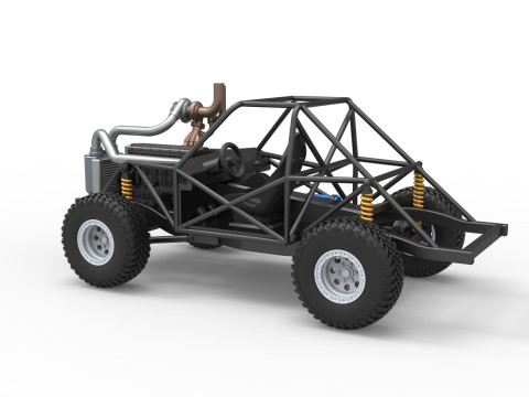 Uphill Sand Racing Dragster Base Scale 1 to 25 3D प्रिंट मॉडल