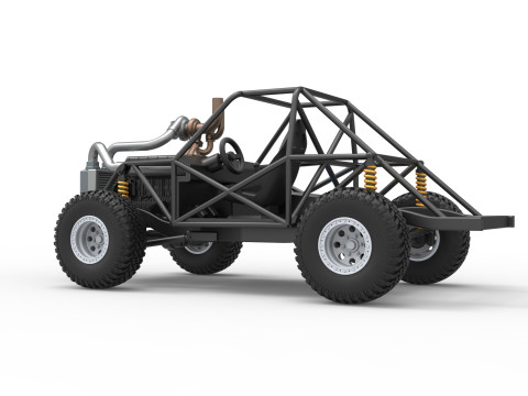 Uphill Sand Racing Dragster Base Scale 1 to 25 3D प्रिंट मॉडल