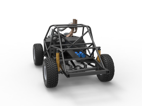 Uphill Sand Racing Dragster Base Scale 1 to 25 3D प्रिंट मॉडल
