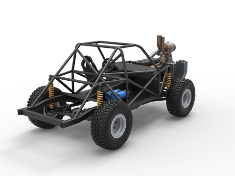 Uphill Sand Racing Dragster Base Scale 1 to 25 3D प्रिंट मॉडल