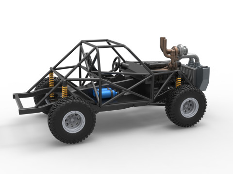 Uphill Sand Racing Dragster Base Scale 1 to 25 3D प्रिंट मॉडल