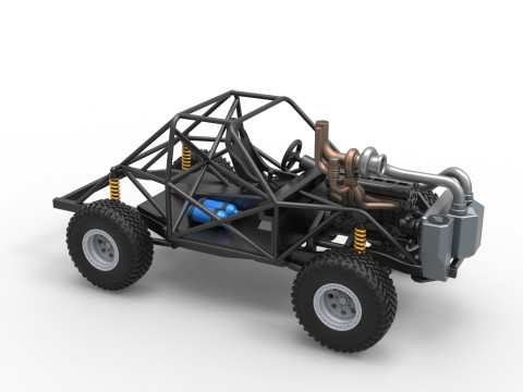 Uphill Sand Racing Dragster Base Scale 1 to 25 3D प्रिंट मॉडल