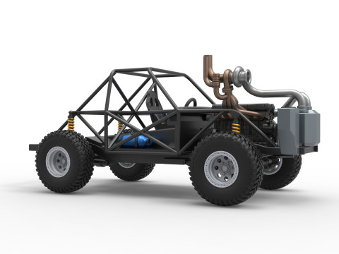 Uphill Sand Racing Dragster Base Scale 1 to 25 3D प्रिंट मॉडल