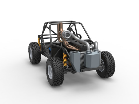 Uphill Sand Racing Dragster Base Scale 1 to 25 3D प्रिंट मॉडल