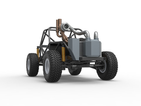 Uphill Sand Racing Dragster Base Scale 1 to 25 3D प्रिंट मॉडल