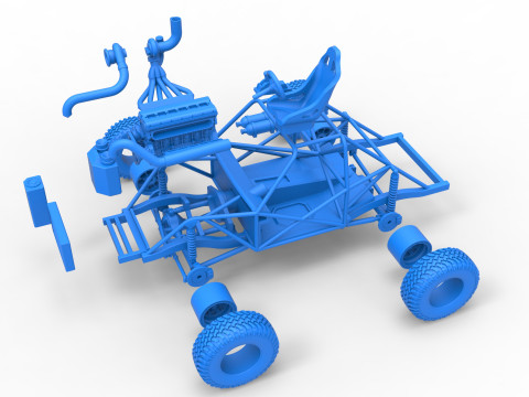 Uphill Sand Racing Dragster Base Scale 1 to 25 3D प्रिंट मॉडल