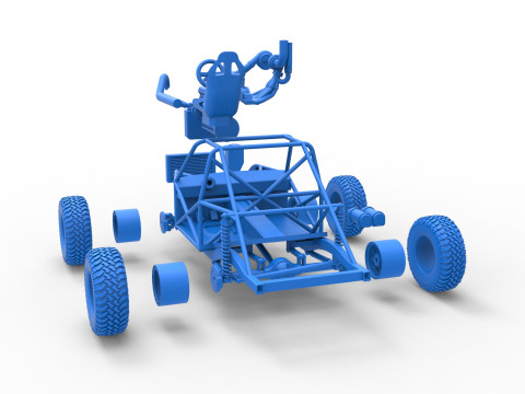 Uphill Sand Racing Dragster Base Scale 1 to 25 3D प्रिंट मॉडल