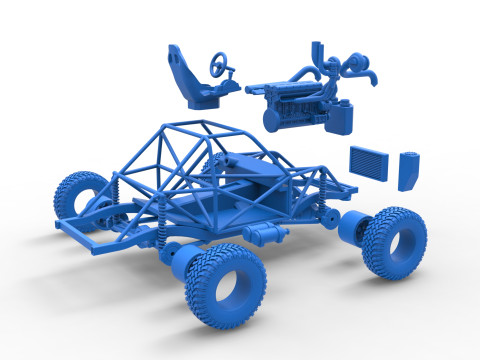 Uphill Sand Racing Dragster Base Scale 1 to 25 3D प्रिंट मॉडल