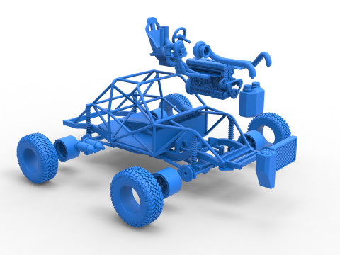Uphill Sand Racing Dragster Base Scale 1 to 25 3D प्रिंट मॉडल