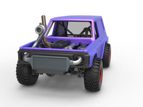 Uphill Sand Racing Dragster Version 2 Scale 1 to 25 Modello di stampa 3D