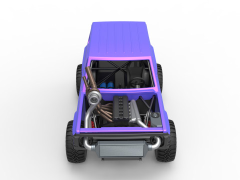 Uphill Sand Racing Dragster Version 2 Scale 1 to 25 Modello di stampa 3D