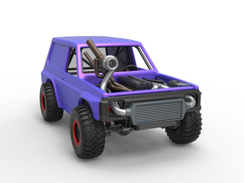 Uphill Sand Racing Dragster Version 2 Scale 1 to 25 Modello di stampa 3D