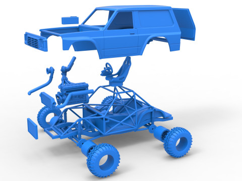 Uphill Sand Racing Dragster Version 2 Scale 1 to 25 Modello di stampa 3D