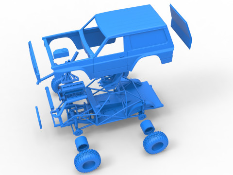 Uphill Sand Racing Dragster Version 2 Scale 1 to 25 Modello di stampa 3D