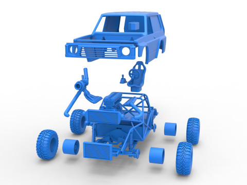 Uphill Sand Racing Dragster Version 2 Scale 1 to 25 Modello di stampa 3D