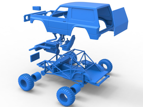 Uphill Sand Racing Dragster Version 2 Scale 1 to 25 Modello di stampa 3D