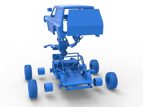Uphill Sand Racing Dragster Version 2 Scale 1 to 25 Modello di stampa 3D