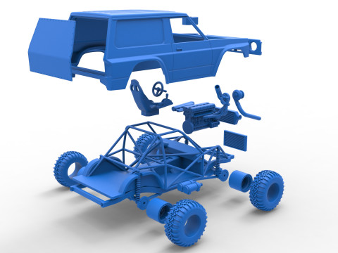 Uphill Sand Racing Dragster Version 2 Scale 1 to 25 Modello di stampa 3D