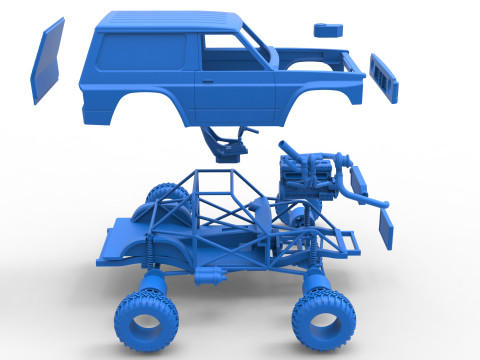 Uphill Sand Racing Dragster Version 2 Scale 1 to 25 Modello di stampa 3D