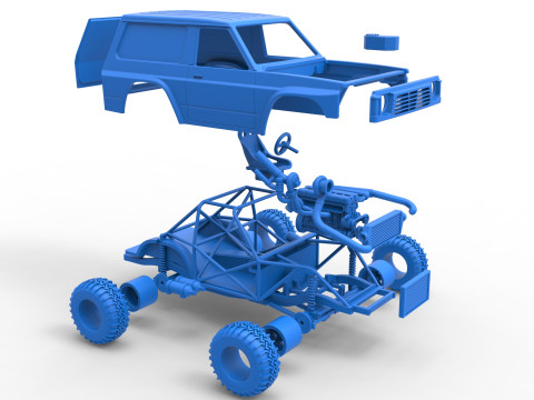 Uphill Sand Racing Dragster Version 2 Scale 1 to 25 Modello di stampa 3D