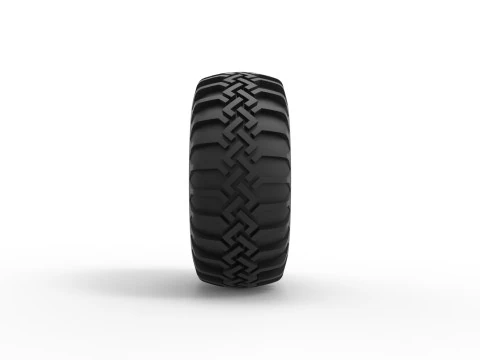 Tire of Uphill Sand Racing Dragster Version 2 Scale 1 to 25 3D Print Model