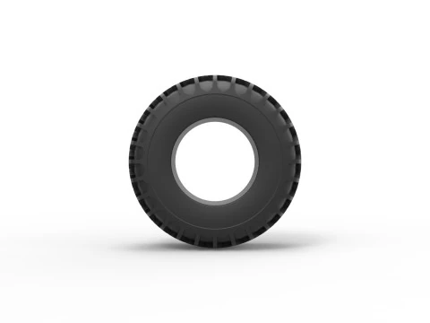Tire of Uphill Sand Racing Dragster Version 2 Scale 1 to 25 3D Print Model