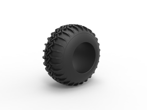 Offroad tire 134 Scale 1 to 25 3D Принт Модель