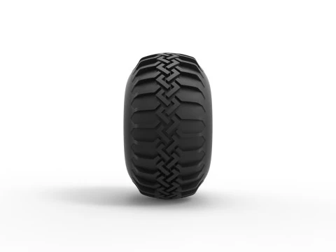 Offroad tire 134 Scale 1 to 25 3D Print Model