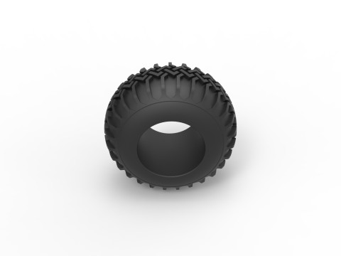 Offroad tire 134 Scale 1 to 25 3D Принт Модель