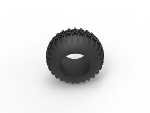 Offroad tire 134 Scale 1 to 25 3D Print Model