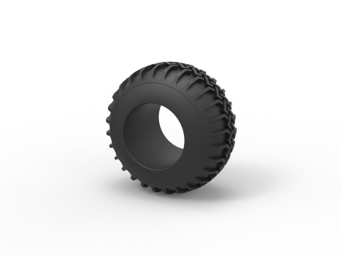 Offroad tire 134 Scale 1 to 25 3D Принт Модель