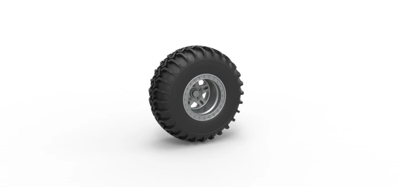 Wheel of Uphill Sand Racing Dragster Version 2 Scale 1 to 25 3D Print Model .c4d .max .obj .3ds .fbx .stl .blend 